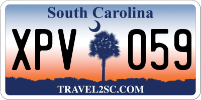 SC license plate XPV059