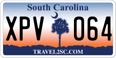 SC license plate XPV064