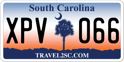 SC license plate XPV066
