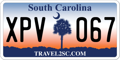 SC license plate XPV067