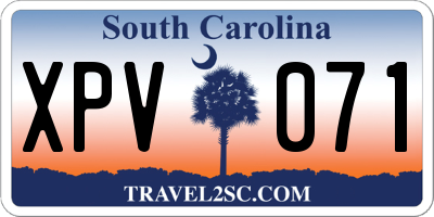 SC license plate XPV071