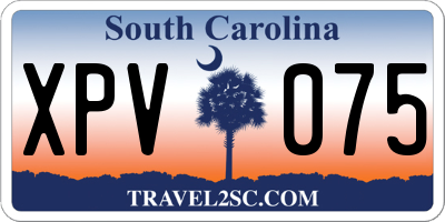 SC license plate XPV075