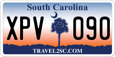 SC license plate XPV090