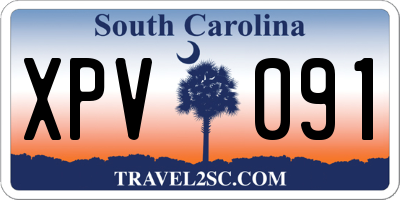 SC license plate XPV091