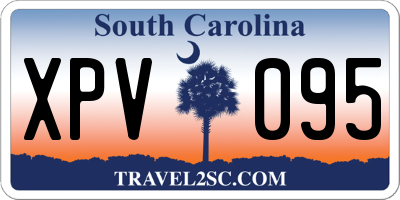 SC license plate XPV095