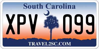 SC license plate XPV099