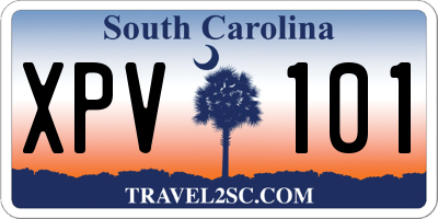 SC license plate XPV101