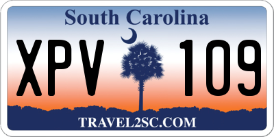 SC license plate XPV109