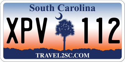SC license plate XPV112