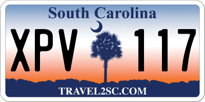 SC license plate XPV117