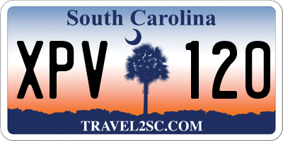 SC license plate XPV120