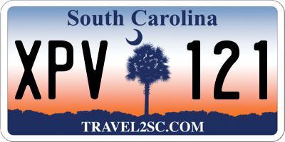 SC license plate XPV121