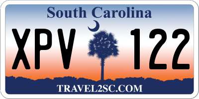SC license plate XPV122