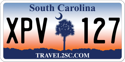 SC license plate XPV127