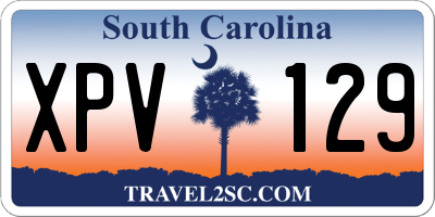 SC license plate XPV129