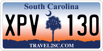 SC license plate XPV130