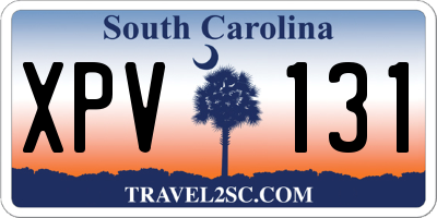 SC license plate XPV131