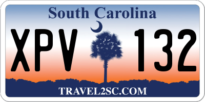 SC license plate XPV132