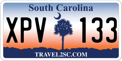 SC license plate XPV133