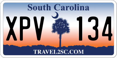 SC license plate XPV134