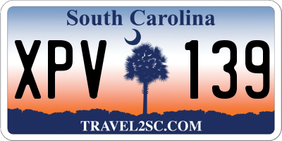 SC license plate XPV139