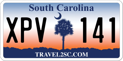 SC license plate XPV141