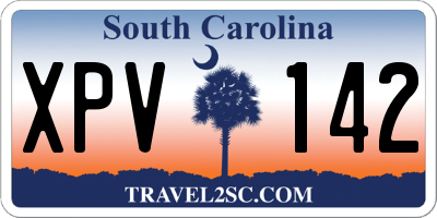 SC license plate XPV142