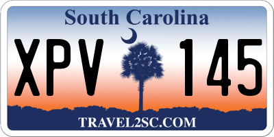 SC license plate XPV145