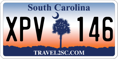 SC license plate XPV146