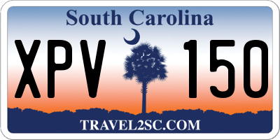SC license plate XPV150