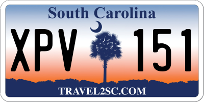 SC license plate XPV151