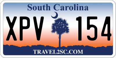 SC license plate XPV154