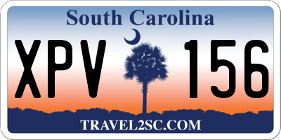 SC license plate XPV156
