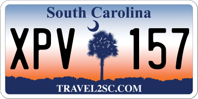SC license plate XPV157