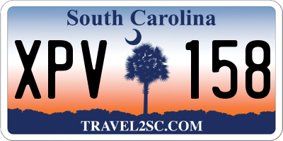 SC license plate XPV158