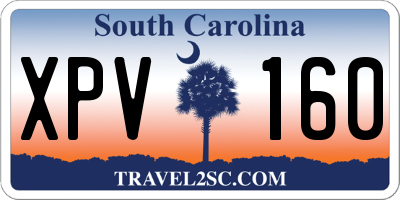 SC license plate XPV160