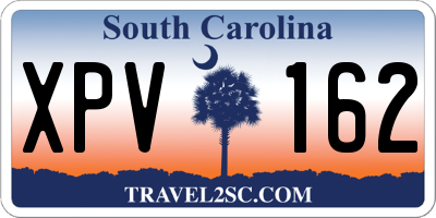 SC license plate XPV162