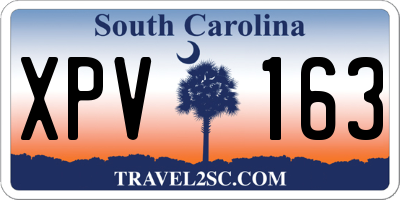 SC license plate XPV163