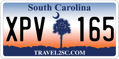 SC license plate XPV165