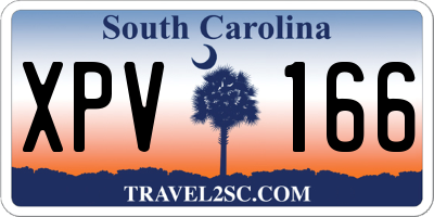 SC license plate XPV166