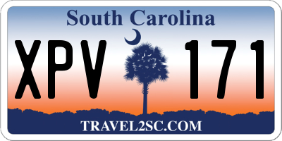 SC license plate XPV171
