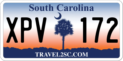 SC license plate XPV172