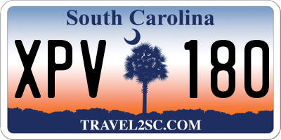 SC license plate XPV180
