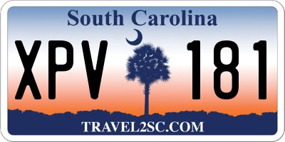 SC license plate XPV181