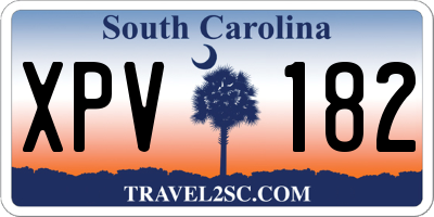 SC license plate XPV182