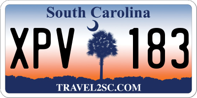 SC license plate XPV183