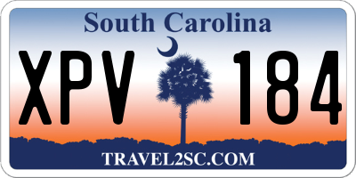 SC license plate XPV184