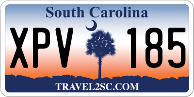 SC license plate XPV185
