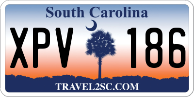 SC license plate XPV186
