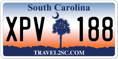 SC license plate XPV188